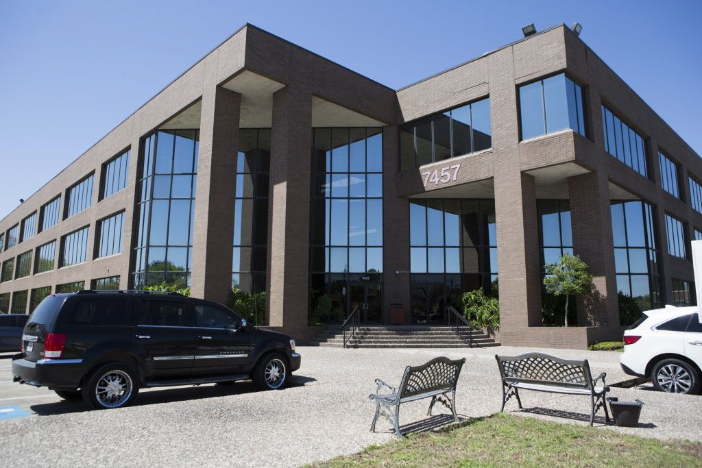 Building on 7457 Harwin is one of the buildings where allegedly a United Airlines pilot was running brothels. Thursday, March 24, 2016, in Houston.