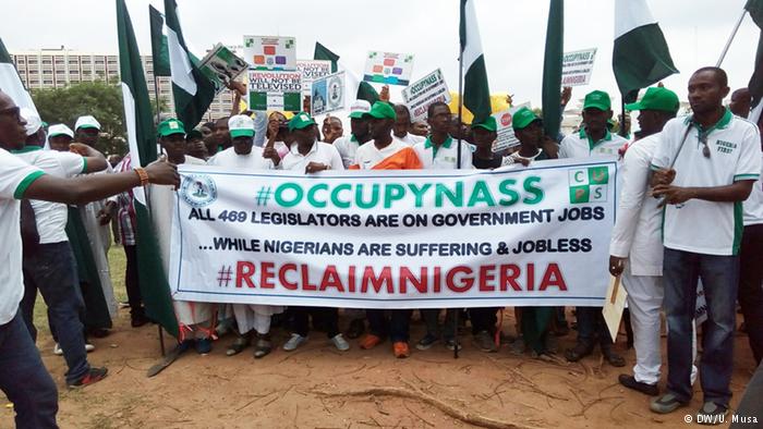 Protestors in Nigeria are demanding the immediate resignation of Senate President, Bukola Saraki, over graft. They have also called for an end to corruption amongst lawmakers. 