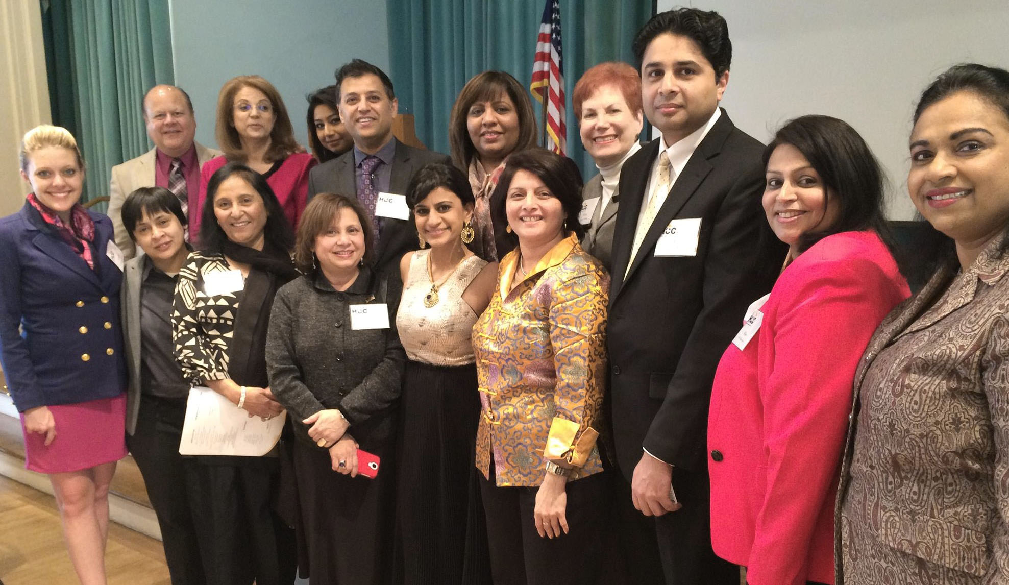 HCC-District VII Trustee Neeta Sane and HCC-ASPIRE volunteers plan for the May 4 Awards Ceremony to honor the Hon. Mayor Sylvester Turner and others.  