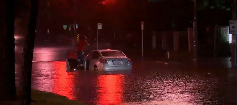 The storm dropped 7 to 10 inches of rain and up to 16 inches of rainfall in certain areas. There are multiple reports of firefighters rescuing people from vehicles in high-water and flooded homes.