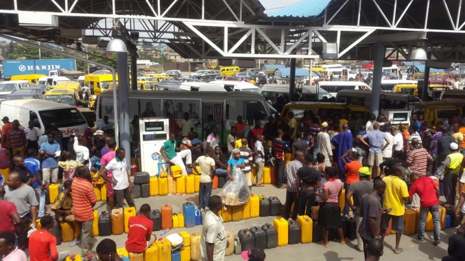 File photo of Nigeria's pump woes. Currently, fuel lines stretched for more than a kilometer (half-mile) on Friday in Nigeria's capital because of a fuel shortage in sub-Saharan Africa's top oil-producing country.