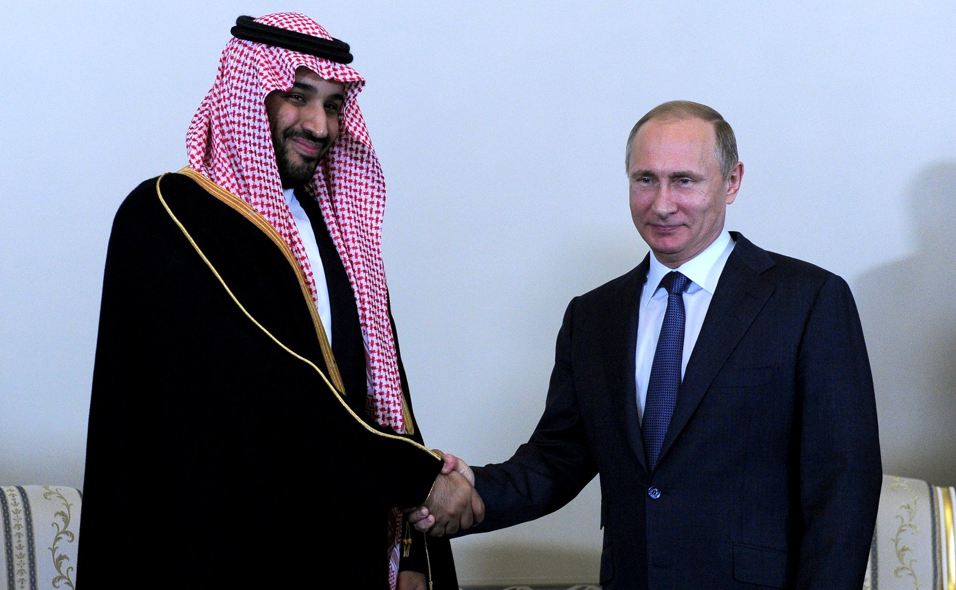Prince Mohammad with Russian President Vladimir Putin, 18 June 2015