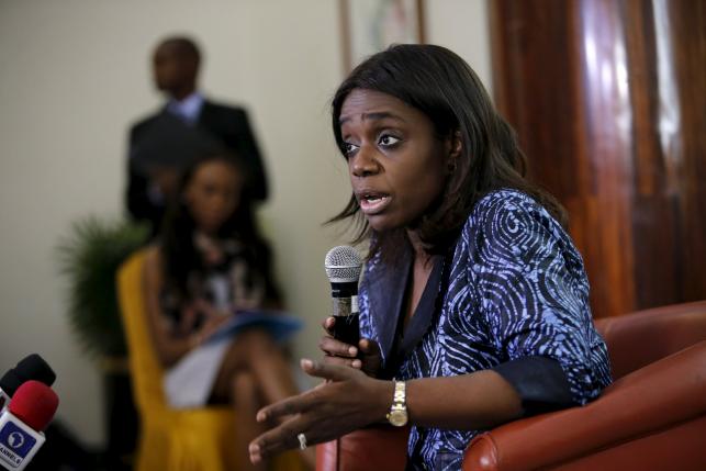 Nigeria's Finance Minister Kemi Adeosun speaks at a news conference in Lagos, Nigeria, April 9, 2016. REUTERS/Akintunde Akinleye