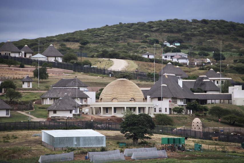 Jacob Zuma's homestead Nkandla in KwaZulu-Natal, South Africa, January 21, 2014. South Africa's highest court has ruled that Zuma should pay back some of the state money spent upgrading his home. MARCO LONGARI/AFP/GETTY IMAGES