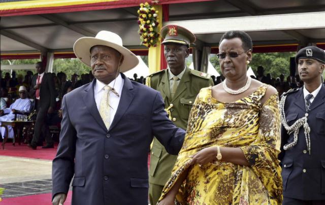 Uganda's long-time president was sworn in Thursday for a fifth term, taking him into his fourth decade in power amid arrests of opposition politicians and a shutdown of social media.