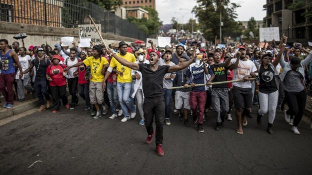 South Africa has a long history of street protests 