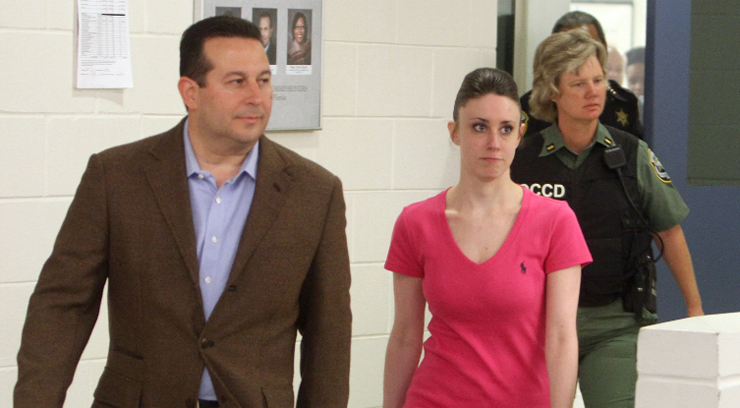 Flash back: Casey Anthony leaves with her attorney Jose Baez from the Booking and Release Center at the Orange County Jail on July 17, 2011. Photo by Red Huber-Pool/Getty Images 