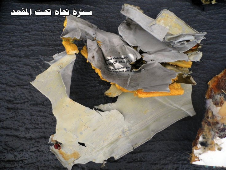 Debris is found near the site of EgyptAir MS804 crash on 21 May, 2016. Egyptian Armed Forces