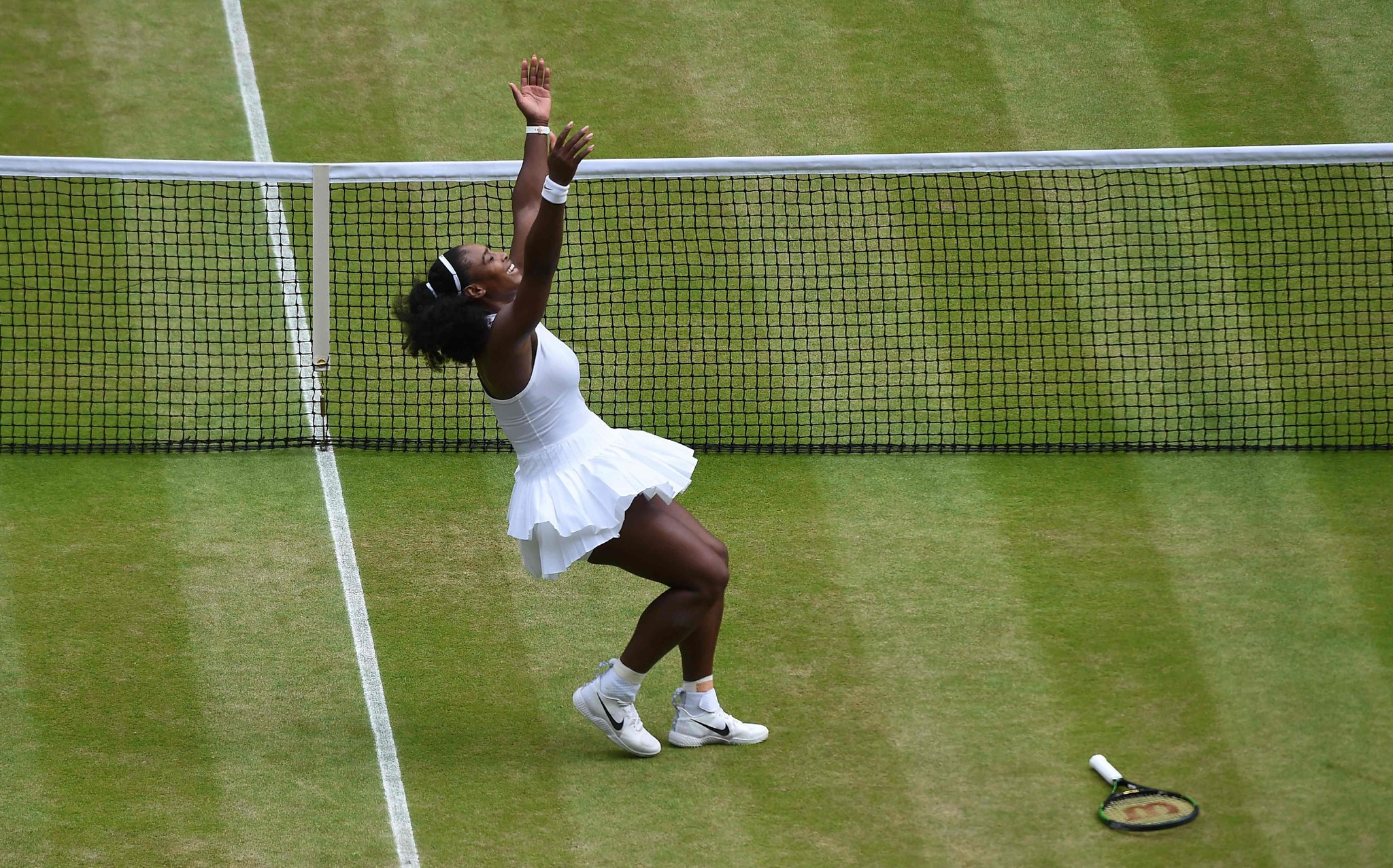 Williams tied Steffi Graf’s Open-era record for Grand Slam singles titles, gaining her 22nd with a 7-5, 6-3 victory. The win left her two short of Margaret Court’s overall record of 24 Grand Slam titles from 1960 to 1973.