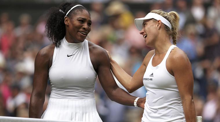 Kerber could not get the ball in play on the first three serves, and Williams closed out her seventh Wimbledon championship with a forehand winner at the net, then fell to the grass, lying on her back to take in the long-awaited moment.