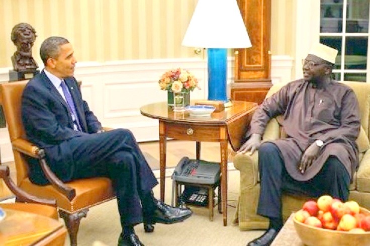File photo: Barack & Malik Obama in Oval Office