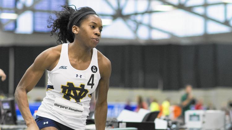 Evanston graduate Margaret Bamgbose was one of 35 male and female athletes selected to represent Nigeria at the 2016 Summer Olympics in Rio. (Kevin Sabitus / Notre Dame)