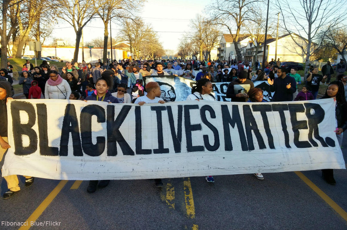 Black Lives Matter, the petition said, "earned this title due to its actions in Ferguson, Baltimore, and even at a Bernie Sanders rally, as well as all over the United States and Canada."