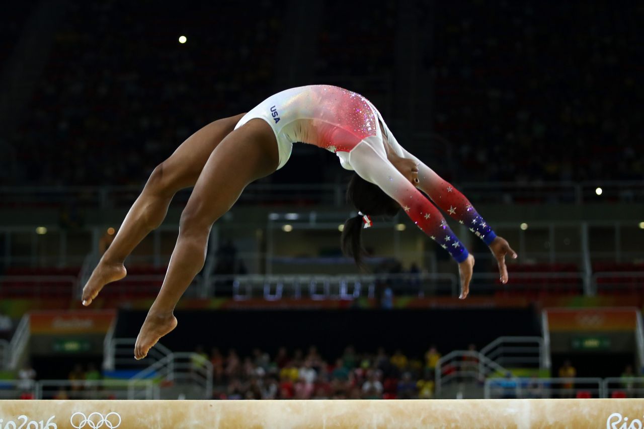  Simone Biles Simone Biles won a few gold medals - four to be exact - becoming the first U.S. gymnast to win four golds in the same games. (Getty)  