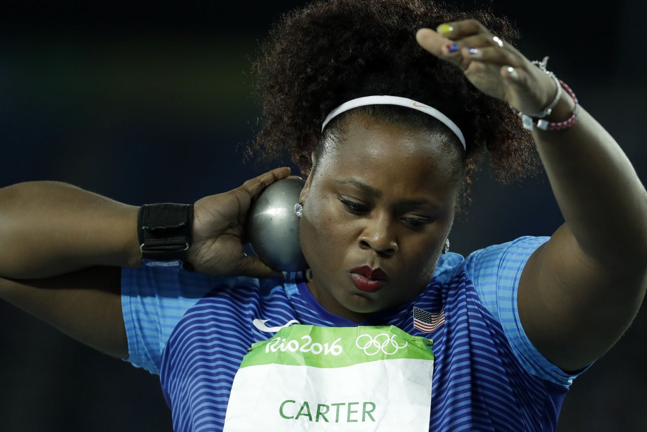 Michelle Carter “The Shot Diva” Michelle Carter is the first American woman to win gold in shot put. (AP) 