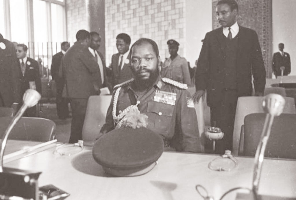 Col. Odumegwu Ojukwu at Nigerian-Biafran peace talks in Addis Ababa, Ethiopia where the Emperor Haile Selassie is chairman of the committee Aug 5 1968. After this war in 1970, Awolowo/Gowon told the Nigerian banks to give twenty naira to any Igbo man that had money in the bank before the war. That is, if you had 5 naira before the war, you will be given the 5 naira. But if you had one million naira, you get just twenty naira in full fulfilment of the banks duty to give you your money. Ask yourselves, why would the banks give Igbos only twenty naira? Did the banks collapse? So why pay less than you were given?