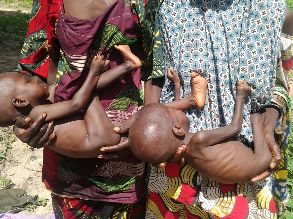 Starving children at an IDP camp in northern Nigeria