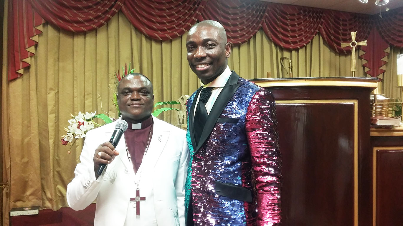 Most Rev Barrister Chris S. Ede, the Arch Bishop of Enugu Methodist Church of Nigeria and the Host Pastor, Dr. Emeka Agwu – overseer of Voice of Evangelism International Church.