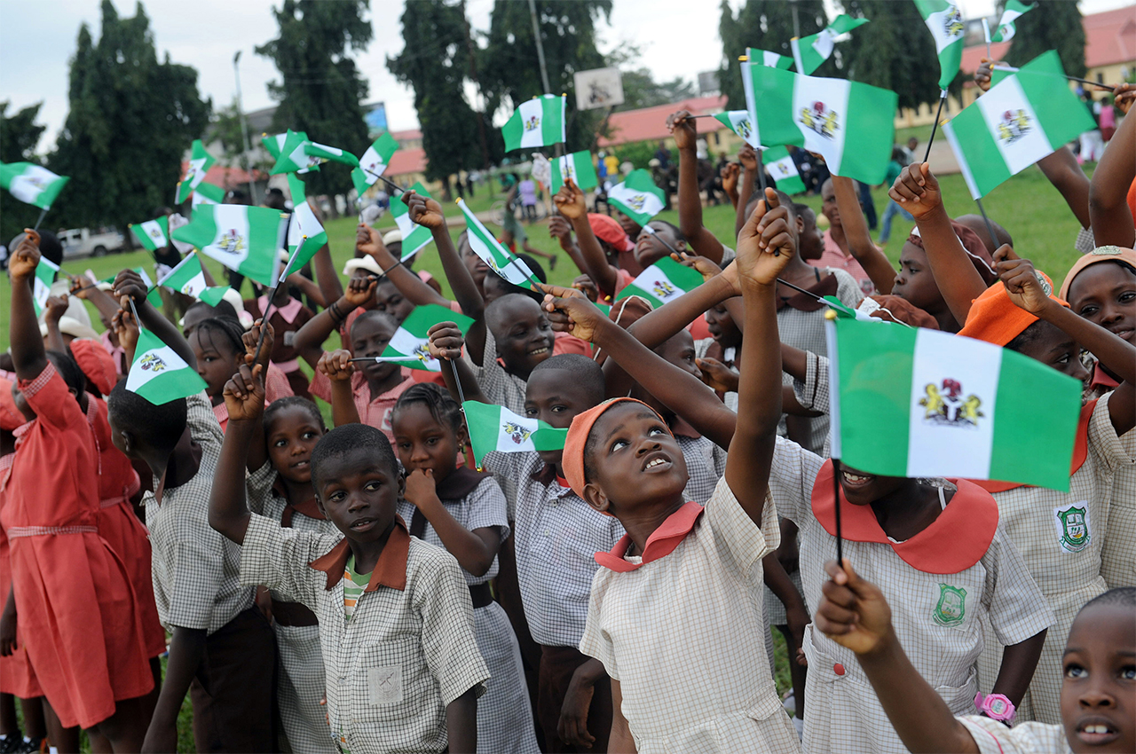 Nigerian children attend independence day celebrations in Lagos in October 1, 2013. PHOTO: Pius Utomi Ekpei/AFP 