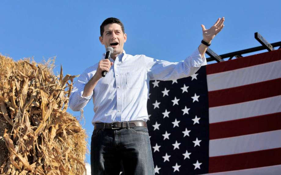 House Speaker Paul D. Ryan (R-Wis.) speaks Saturday at the 1st Congressional District Republican Party of Wisconsin's "Fall Fest" event in Elkhorn, Wis. 