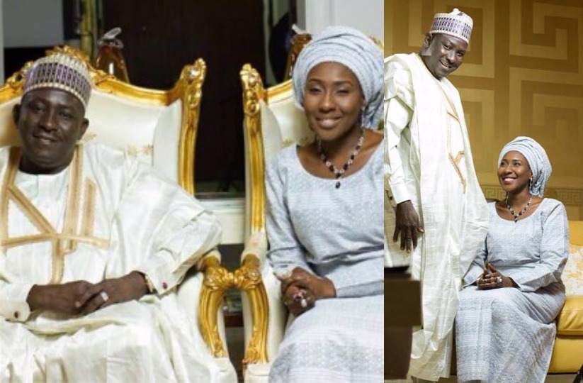 President Muhammadu Buhari’s daughter ,Hajiya Fatima Muhammadu Buhari at their wedding in Kastina state.