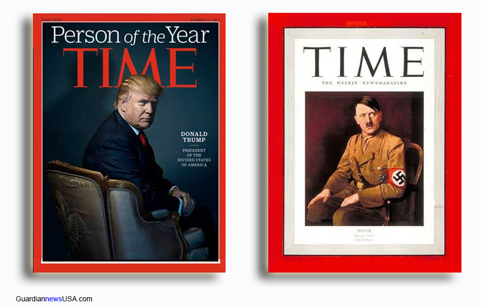 Trump, Hitler…Two covers of a kind - Trump now joins list of TIME most controversial “Persons of the Year” choices.